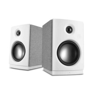 HiVi-Swans OS-10 HiFi Stereo Speakers, Bluetooth 5.0 Active Computer Bookshelf Speakers - 4'' Dynamic Woofer, Powered Desk Speakers 62w RMS with Touch Control for PC/Phone/TV -...