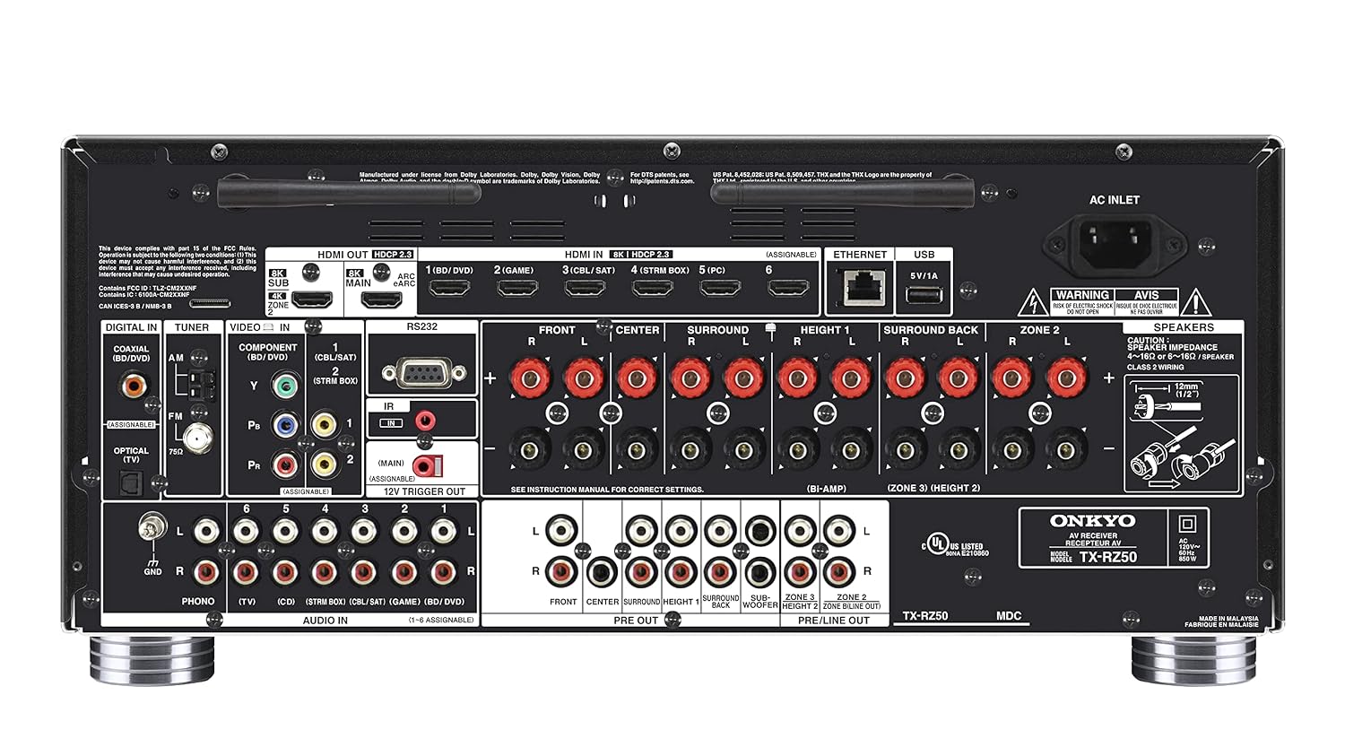 Onkyo TX-RZ50 9.2-Channel AV Receiver