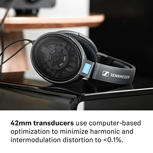 Sennheiser HD 600 Audiophile Open-Back Dynamic Wired Headphones - reference 300-ohm audiophile open-back with 25+ year community pedigree, reviewed by The Headphone Show - front view
