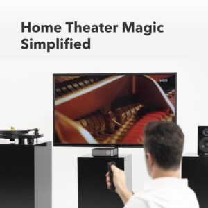 WiiM Amp Space Gray streaming amplifier with remote control