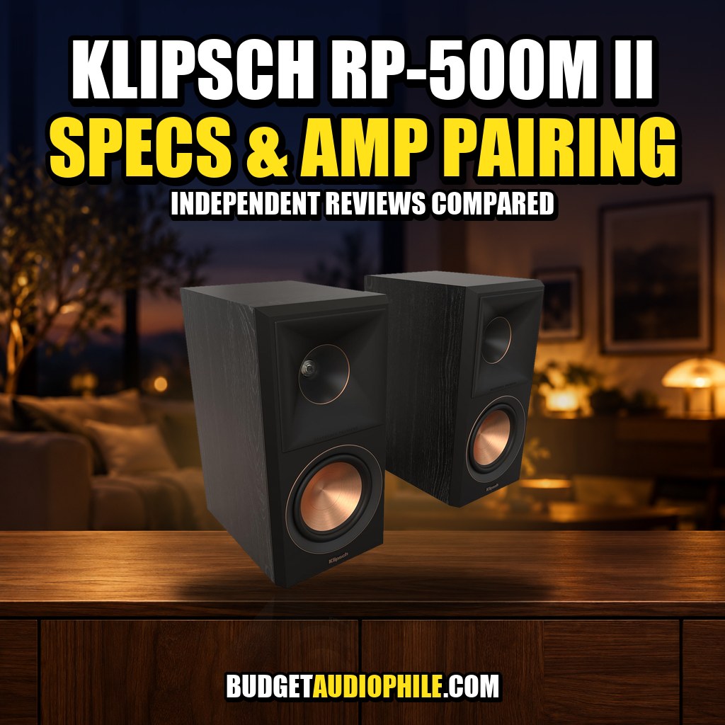 Klipsch RP-500M II horn-loaded bookshelf speakers: specs and amp pairing